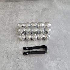 차량 휠 너트 캡 플라스틱 실버 커버 자동차 휠 너트 캡 보호 꾸미기 튜닝 외장 용품, 골드21mm