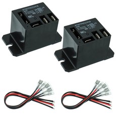파워 릴레이 AC 120V 코일 30A 40A SPDT 1NO 1NC 플랜지 장착 퀵 커넥트 터미널 와이어 미니 2개 팩 NT90-AC120V-10X, 단일 DC 24V