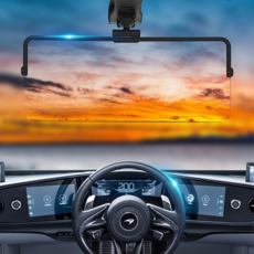 汽車用偏光遮陽板，防眩光高清視野，夾式安裝，安全駕駛必備, 1個, 通用