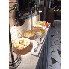 보온 램프 워머 전구 스테인레스 발열 웨딩홀 레스토랑 푸드 식당 히터 조명, 레드앤틱 단일 헤드 만능 275W 소재