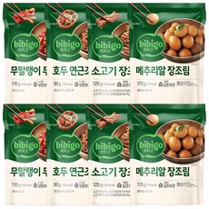 비비고 반찬(무말랭이2+호두연근조림2+소고기장조림2+메추리알장조림2), 1세트, 990g
