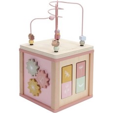 리틀더치 Little Dutch 출생정보 원목장난감 유럽 원목 장난감, 큐브분홍색, 1개