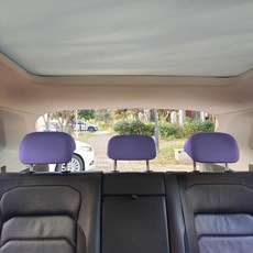 汽車座椅頭枕套 車用保護套 貨車公交大巴通用, 1個, 紫色1個 通用款後排
