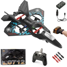L0712 RC 비행기 2.4G 원격 제어 항공기 중력 감지 헬리콥터 글라이더 소년 14세 이상를위한 가벼운 EPP 폼, 01 A Dual Control