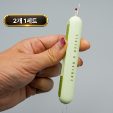 토브몰 2in1 바늘 실꿰기 실뜯기 리퍼 뜯개 바느질 보조도구, 그린+그레이, 2개