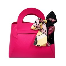 DD 가죽 구디백 쿠키 미니 기프트 박스 답례품 선물 상자 (L사이즈), 1개, 마젠타핑크