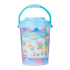 玩具兄妹 48PCS 軟積木 數字時鐘 安全無毒 兒童積木 學齡前, Multicolor, 1個