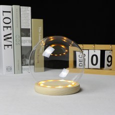 情人節手工禮物玫瑰花冰塊DIY小夜燈閨蜜情侶創意禮品, 玻璃罩小夜燈【不含材料包】, 1個