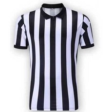 축구 줄무늬 유니폼 심판복 심판 경기복 상의 V넥 심판복 상의 S