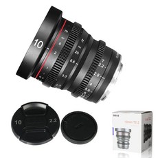 10mm T2.2 대형 조리개 수동 초점 저왜곡 APS-C S35 형식 프라임 시네 렌즈, M4 / 3, Meike 10mm T2.2