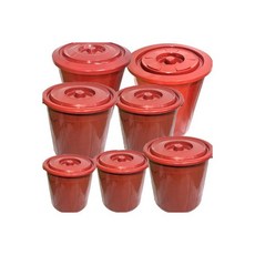 적색 만능용기 (45L) 바케스 쌀통 김장통 물통 김치통 휴지통 분리수거함, 적색 만능용기 (45L) / 바케스 쌀통 김장통 물통