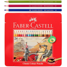 파버카스텔 일반색연필 틴케이스, 1세트, 24색