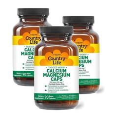 컨트리라이프 칼슘 마그네슘 캡스 500mg/250mg 캡슐 Country Life Calcium Magnesium, 3개, 90정