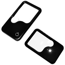 카드클립형 LED 돋보기, 블랙, 1개