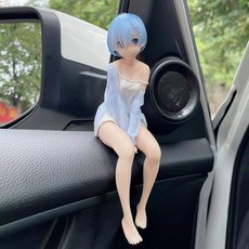 從零開始世界生活睡衣壓盃麵椅子泡麵拉姆手辦車載模型擺件機箱, 1個, 坐姿蕾姆-14cm高