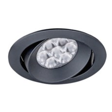 JS LIGHTING LED 崁燈 投射燈 圓形崁燈, 1個, 黑殼,3000K 黃光