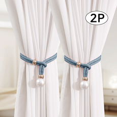 뉴에잇 커튼 클립 타이백 2p, 1개, 블루