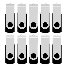 AIIVE 5팩 64GB 플래시 퍼플 64G 회전 USB 색상 옐로우 손가락 레드 드라이브 혼합 스틱 5가지 블랙 화이트, 2GB, 10PCS Black