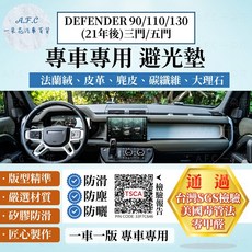 A.F.C Land Rover DEFENDER 90/110/130 (21年後) 法蘭絨 麂皮 皮革 避光墊, DEFENDER 90(21年後)-無抬,碳纖維皮革-黑皮黑線