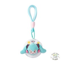 Hatsune Miku 初音未來 化妝鏡掛件 眯眯眼系列 毛絨鏡子, 1個, 初音 眯眯眼系列 毛絨化妝鏡掛件