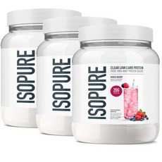 이소퓨어 분리유청 단백질 파우더 인퓨전 믹스 베리맛 Isopure WPI Mix Berry Flavor, 3개, 400g