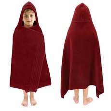 ORIGINAL KIDS 후드 목욕 타월 - 2팩 100% 면 목욕 랩 - 500 GSM 후드가 달린 대형 오버사이즈 아동용 타월 - 유아 샤워 수영장 해변 - 매우 부드럽고, 3-1개, 레드