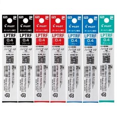 더주니 파이롯트 쥬스업 3색 4색 다색펜 리필 0.4mm 7개 세트, 1개, 블랙 2개 + 블루 2개 + 레드 2개 + 그린 1개