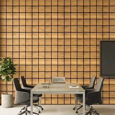 현관문 방음재 방음판 2in1 12 개 입 벽 및 천장용 음향 패널 - 사운드 흡수 패널 30cm x 30cm 티크, 12개, brown-teak