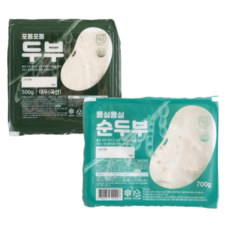 [정담두부집] HACCP 100%국산콩 수제두부, 1.2kg, 1세트, 두부 500g + 순두부 700g
