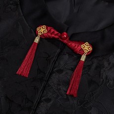 개구리 모양 단추 매듭 고정 장치 바느질 수공예 꽃무늬 치파오 천, 1개, 12. 7