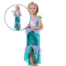 쌍문상회 옷 캐릭터코스튬 캐릭터 여아동 코스튬드레스 할로윈 할로윈용품 17 코스튬 드레스 파티의상 할로윈의상 인어공주 40872EA