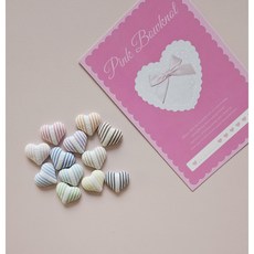 [자체제작](1개)21mm마들렌 체크 스트라이프 싸개 단추 장식; 헤어핀재료 머리핀부자재 의류리폼 단추달기 싸개단추, 스카이블루