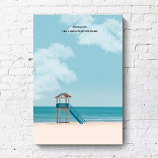 북유럽 해변 풍경 인테리어 액자 거실 장식 그림 모던한 디자인 아트포스터 우드액자 대형사진인화 매력적인 소형액자 현대적인 스타일 액자제작, 내부나무액자 I