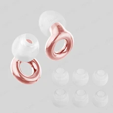 HUAK 재사용 가능한 고충실도 귀마개 - XS/S/M/L 사이즈의 이어팁 8개 콘서트 축제 라이브 음악가, 02 Pink