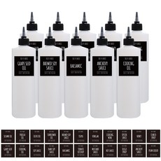 Just Interior 醬汁瓶+22貼套組, 10個