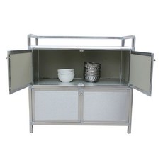 야외 스테인레스 캐비닛 수납장 수납함 선반 정리함, 스테인리스 2단 4문 50x35x80 6문
