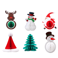 派對派對聖誕裝飾掛飾6件組, 混色