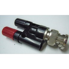 BNC 公 TO 2* BINDING POST 香蕉轉接頭 bnc 公轉香蕉母座, 1個