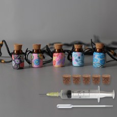 포포라운지 아로마 목걸이 에센셜 오일 휴대용 용기, 5개, (1ml 블랙)