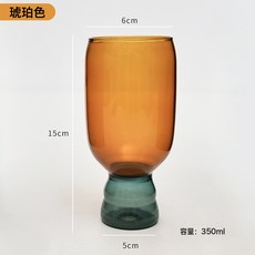 高顏值撞色彩色玻璃杯子ins風耐高溫家用水杯甜品杯奶茶杯咖啡杯, 1個