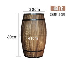 啤酒桶造型木製裝飾擺件 酒吧/婚慶/攝影道具 橡木桶/葡萄酒桶 多尺寸可選, 1個, 碳化80高