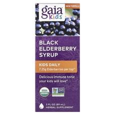 Gaia Herbs 어린이용 블랙 엘더베리 시럽 89ml(3fl oz), GaiaHerbs어린이용블랙엘더베리시럽89ml3floz, 1개, 89ml