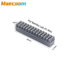 흑단바늘 Bambu 3D 프린터용 깍지 브러시 A1/A1 미니 와이퍼 실리콘 핫베드 장착 스크러버 청소 도구, 03 4pcs, 02 For A1 Mini