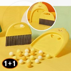 1+1 귀여운 탁상빗자루 일체형 캐릭터 책상 틈새 청소솔 먼지, 1개, 상세페이지 참조