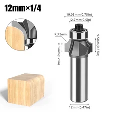 목재 목공 텅스텐 카바이드용 베어링 밀링 커터가 있는 라우터 비트 위의 12mm 생크 코너 라운드, 02 12X19.05mm