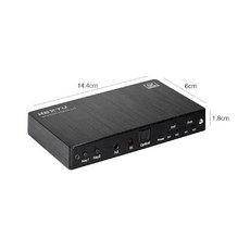 4K 60Hz HDMI2.0 매트릭스 스위치 2대2 광오디오 화면 선택기 영상분배기 노트북 PC 모니터 TV 디스플레이 IR리모콘