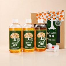 橘寶 Spirit of orange 濃縮多功能洗淨液 植萃蔬果洗淨劑 3瓶組 (附噴頭) - 碗盤、衣物、蔬果多用途清潔劑, 1個, 一盒送一噴頭