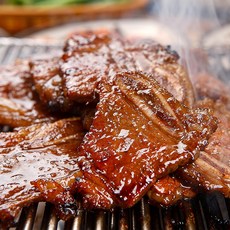 국내산 과일 수제 양념 LA 양념 꽃갈비 6 7 8번, 1개, 500g