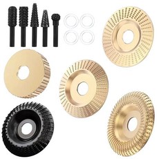 Toyosport 앵글 그라인더 부속품 14개 세트 9.9cm(3.9인치) 그라인딩 디스크 7.6cm(3인치) 휠 회전식 버 래스프 나무 조각 고탄소강 목재, Toyosport 앵글 그라인더 부속품 14개 세트 9, 1