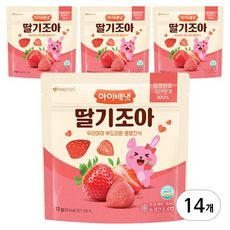 아이배냇 딸기 조아 과일칩, 12g, 14개